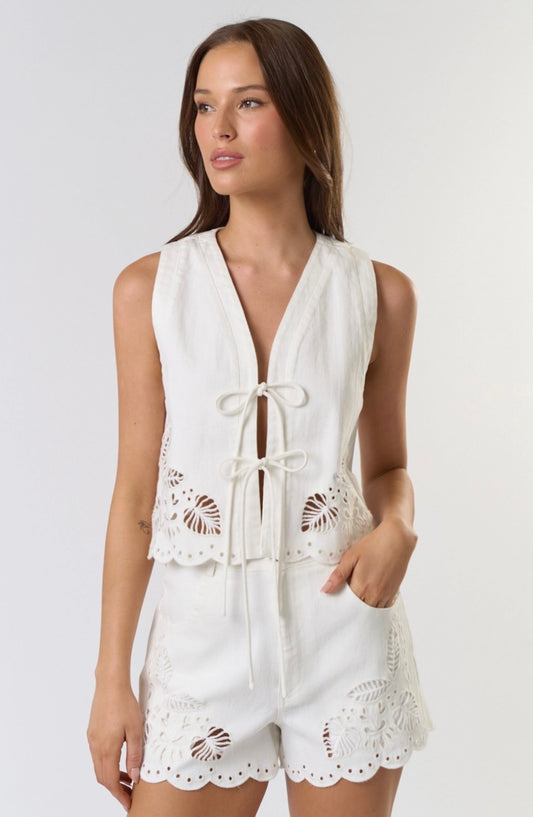 Thea Scalloped Embroidered Separates
