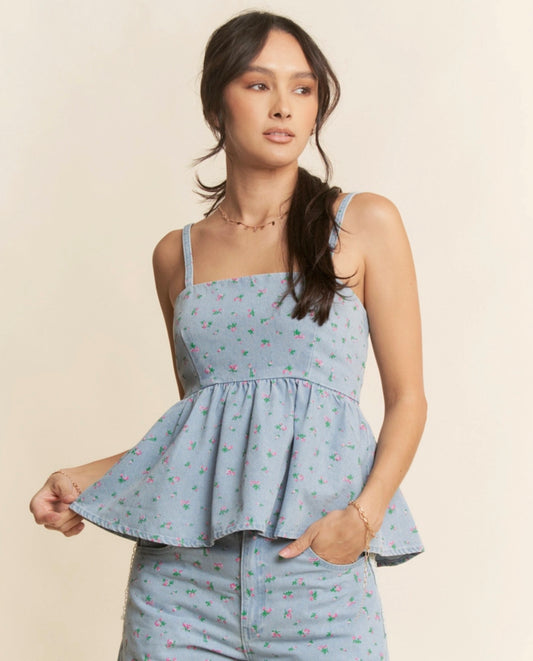 Flora Peplum Tank