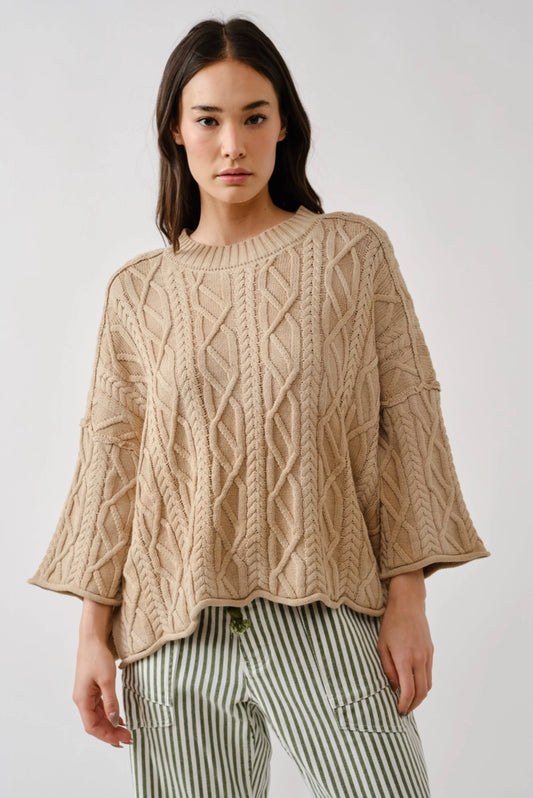 Meena Cable Knit Sweater- Two Colors