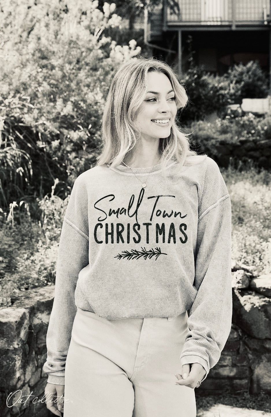 Small Town Christmas Thermal Sweatshirt