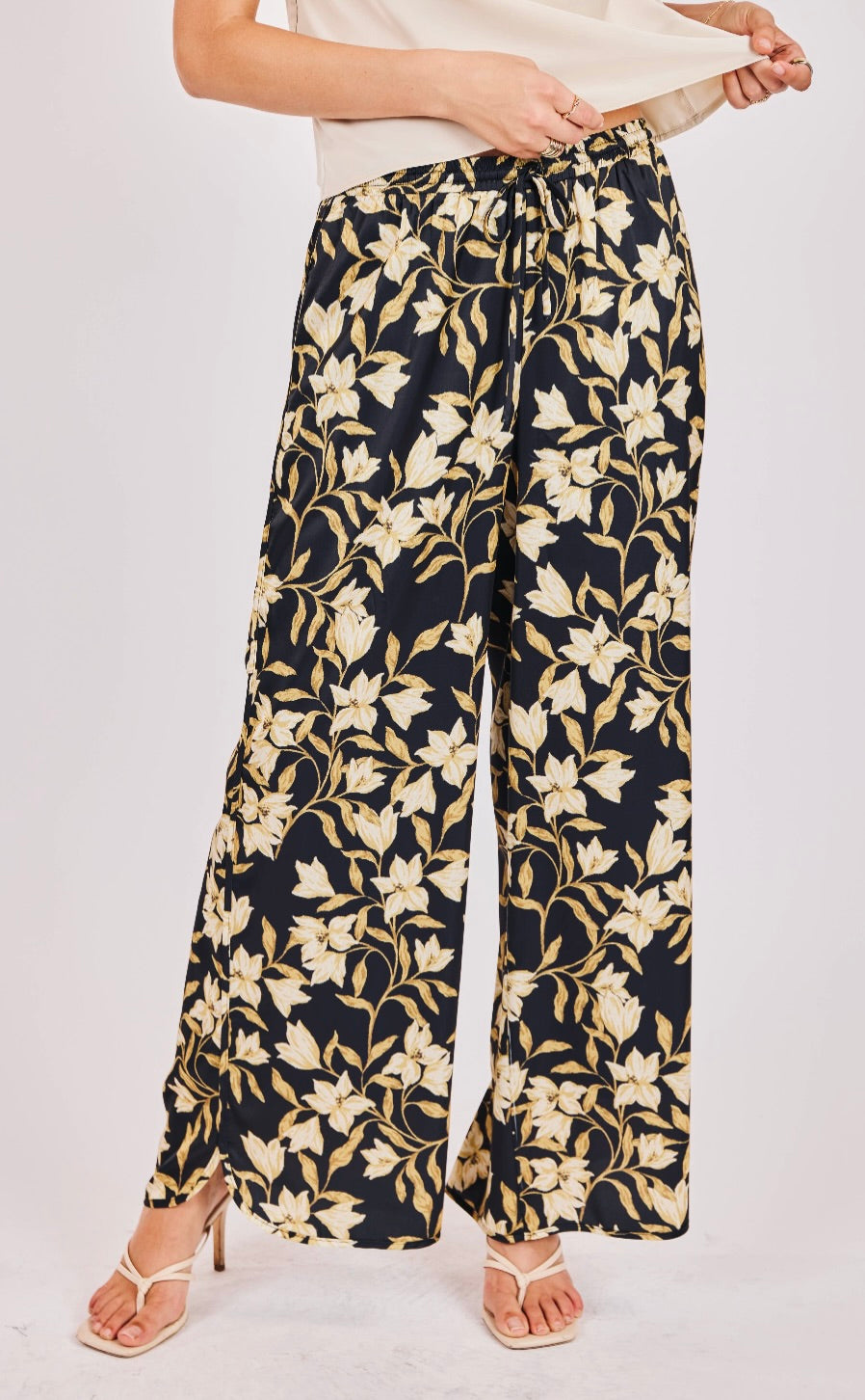 Midnight Garden Satin Pants