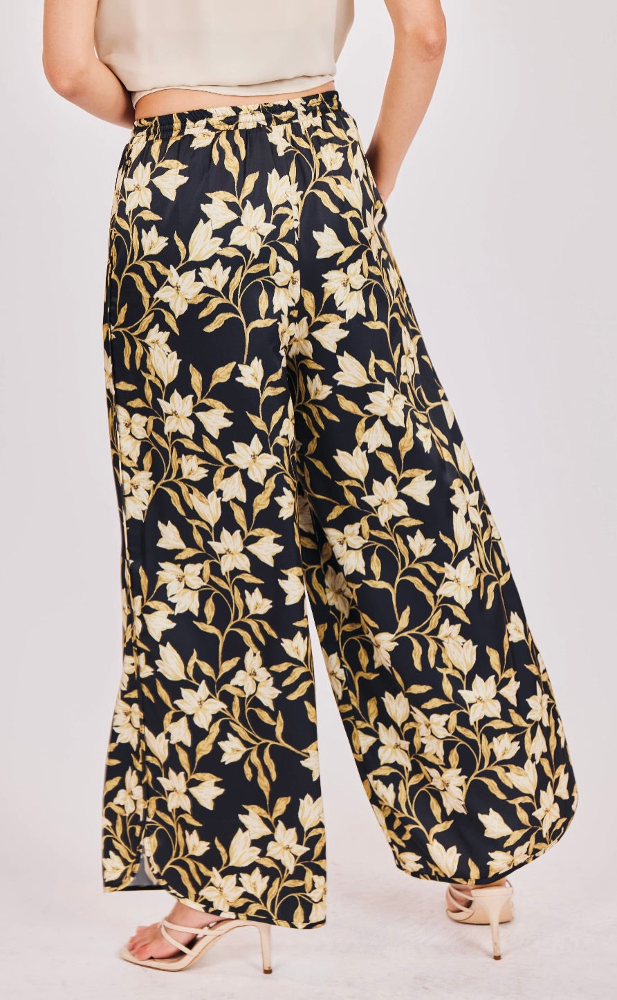 Midnight Garden Satin Pants