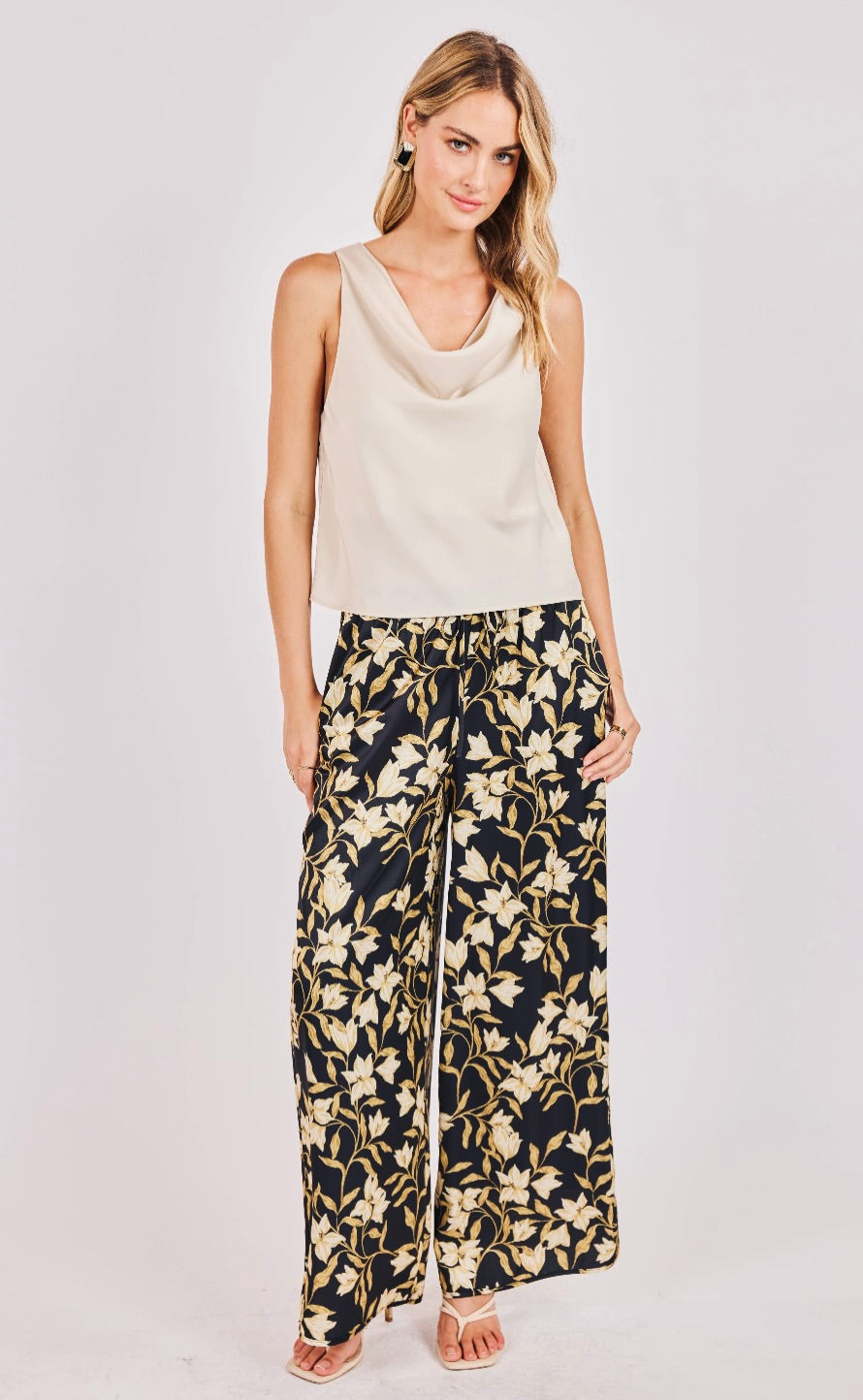 Midnight Garden Satin Pants