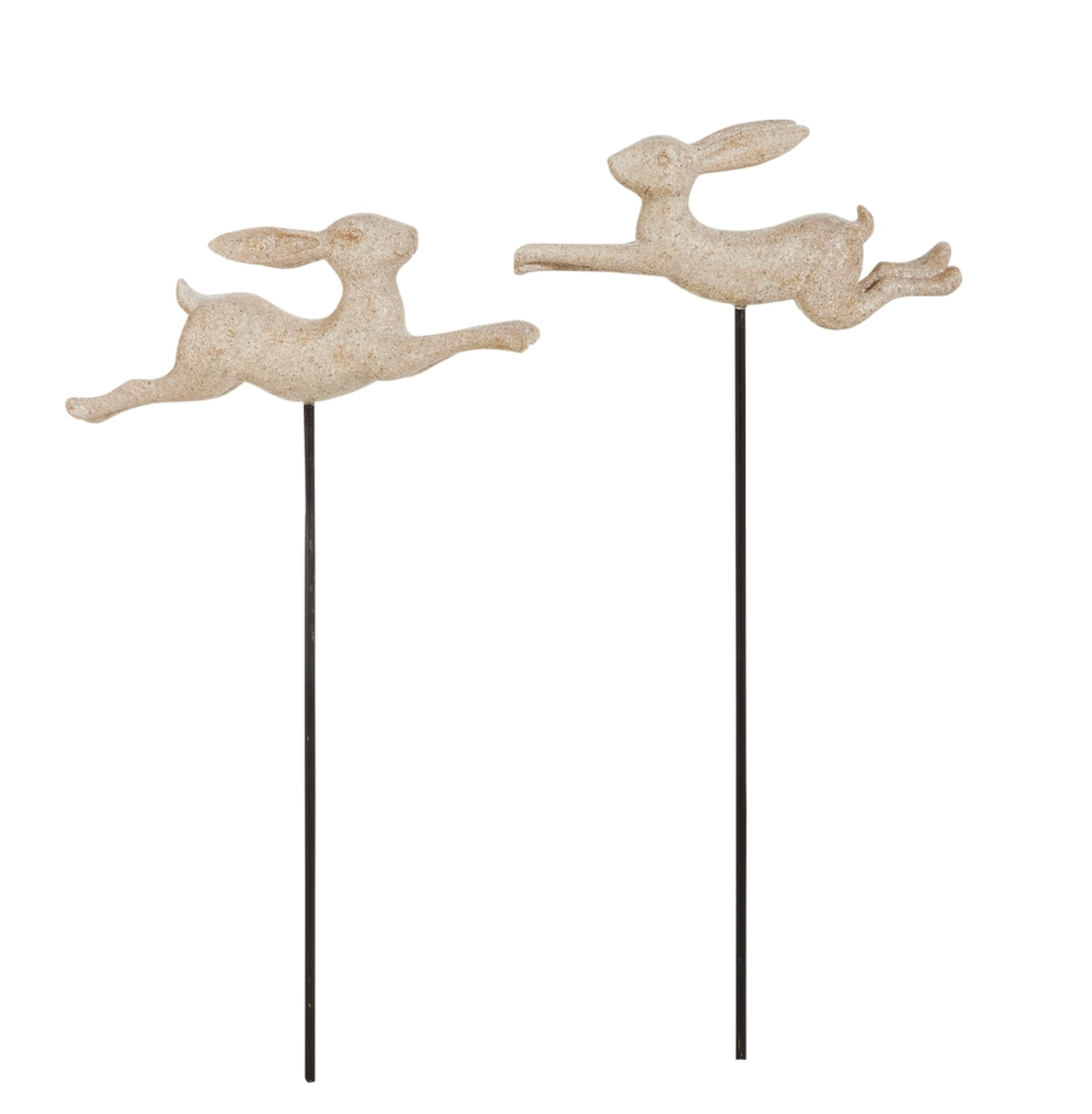 14.75" Leaping Bunny Decorative Stake