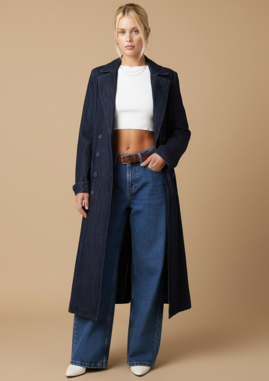 Soho Denim Belted Trench Coat