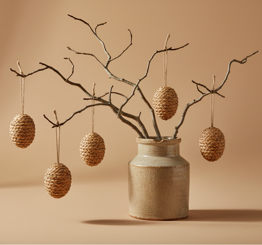 5" Woven Basket Eggs