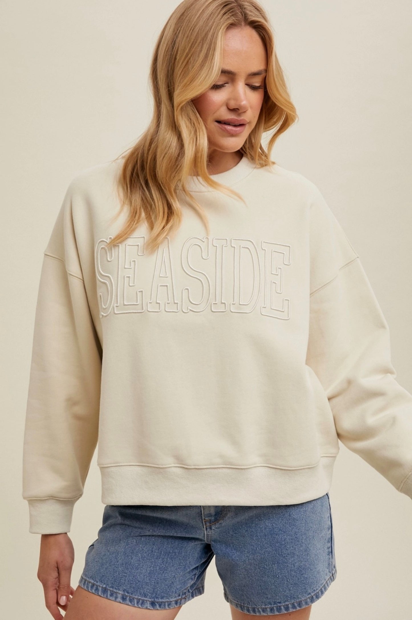 Seaside Embroidered Sweatshirt