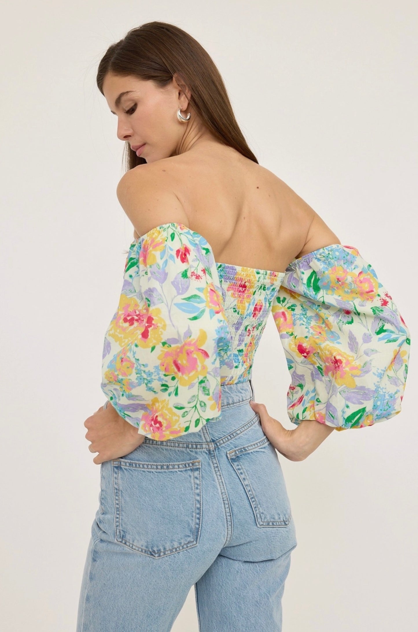 Fiorella Balloon Sleeve Top