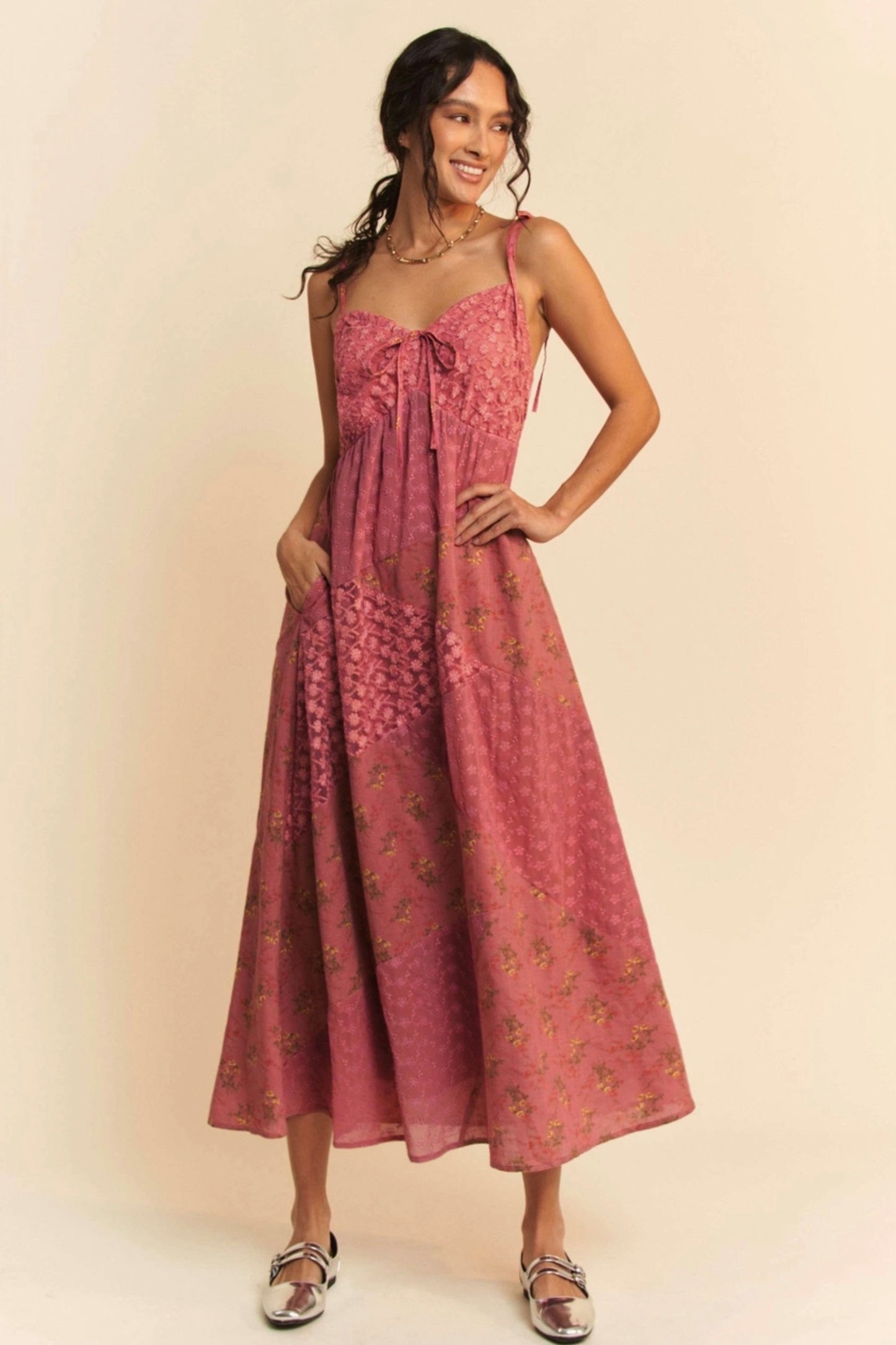 Willow Patchwork Slip Dress