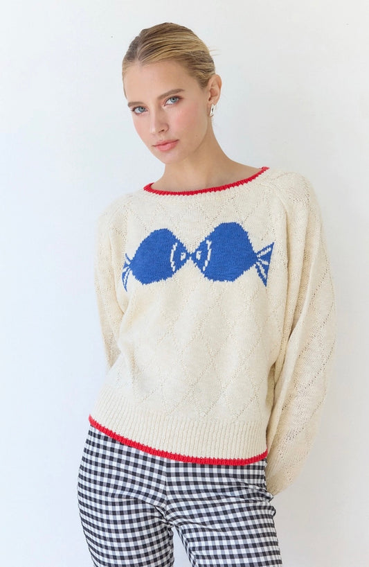 Kissing Fishes Coastal Sweater