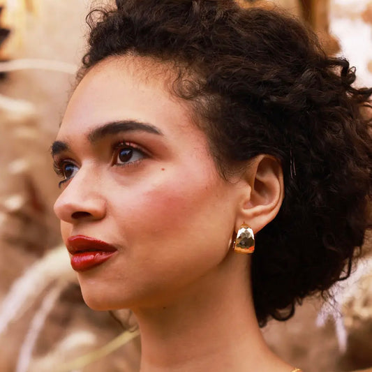 Sasha Hammered Hoops Earrings