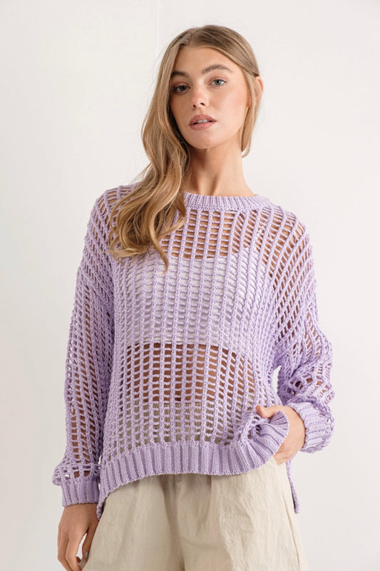 Jessa Fishnet Sweater - Two Colors