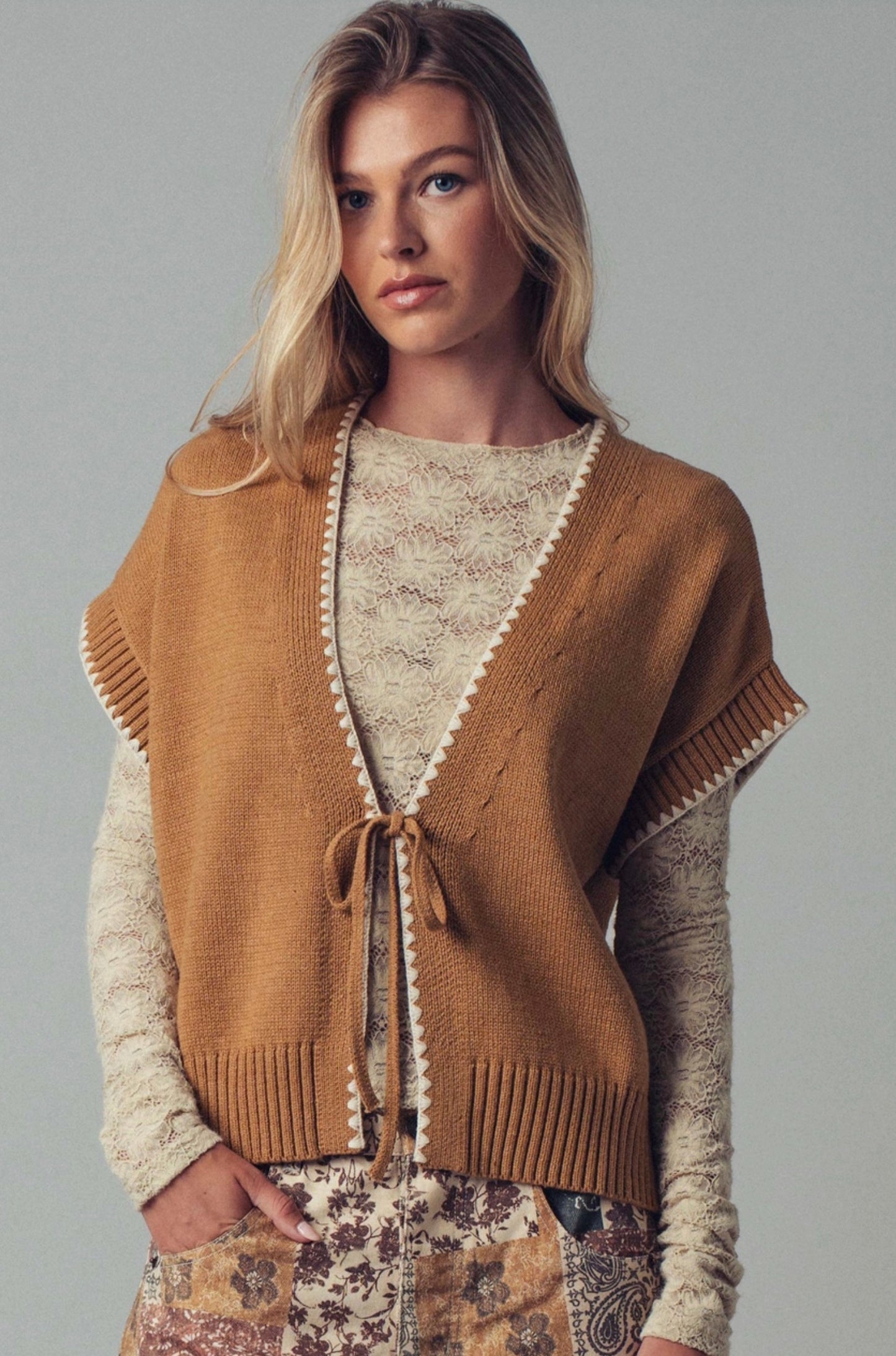 Maureen Tie Front Vest