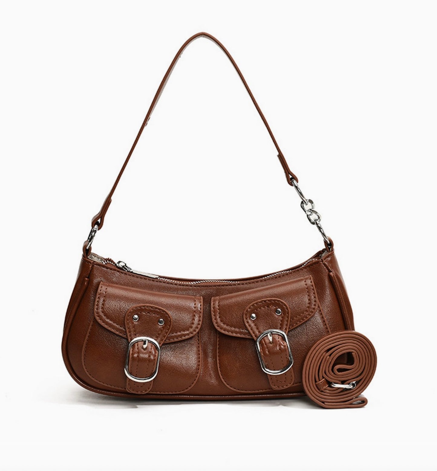 Brooklyn Buckle Shoulder Bag - Two Colors