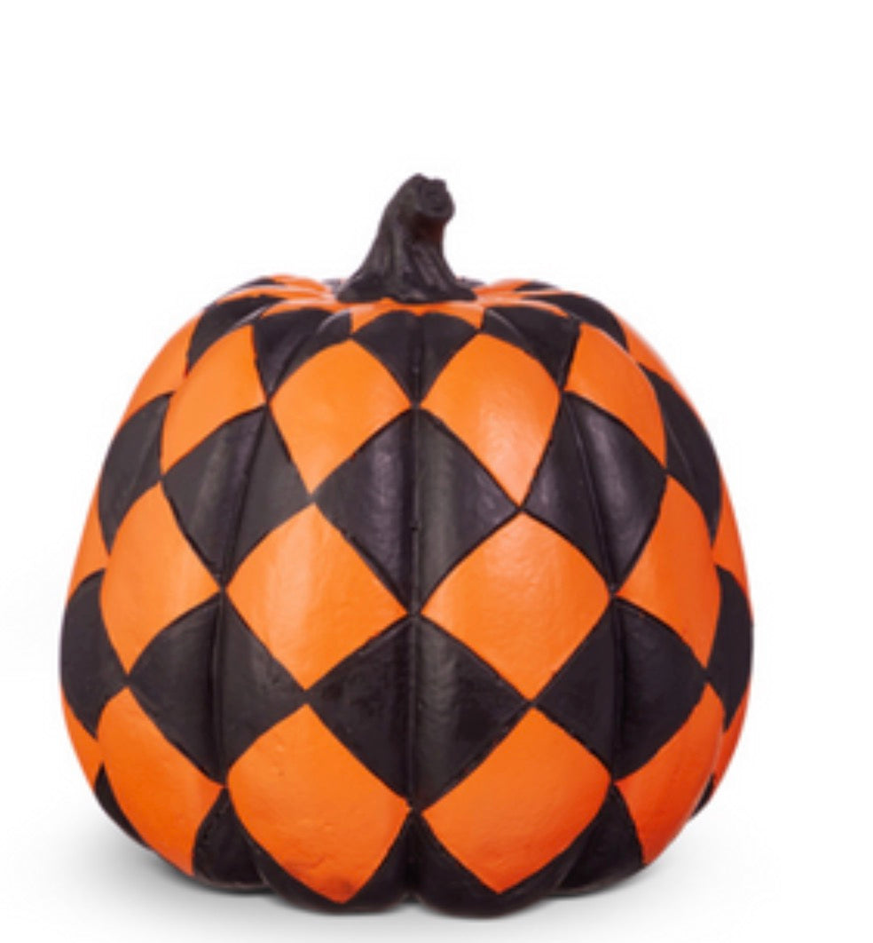 Harlequin Check Pumpkins - Two Colors