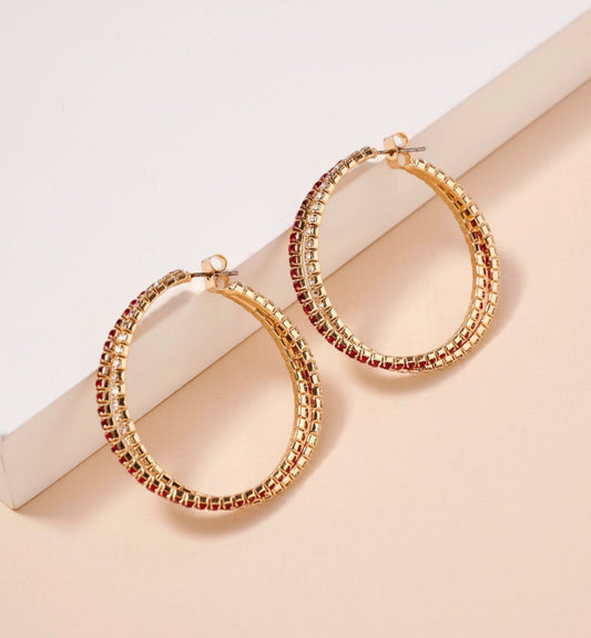 Gina Twisted Hoop Earrings - Two Colors