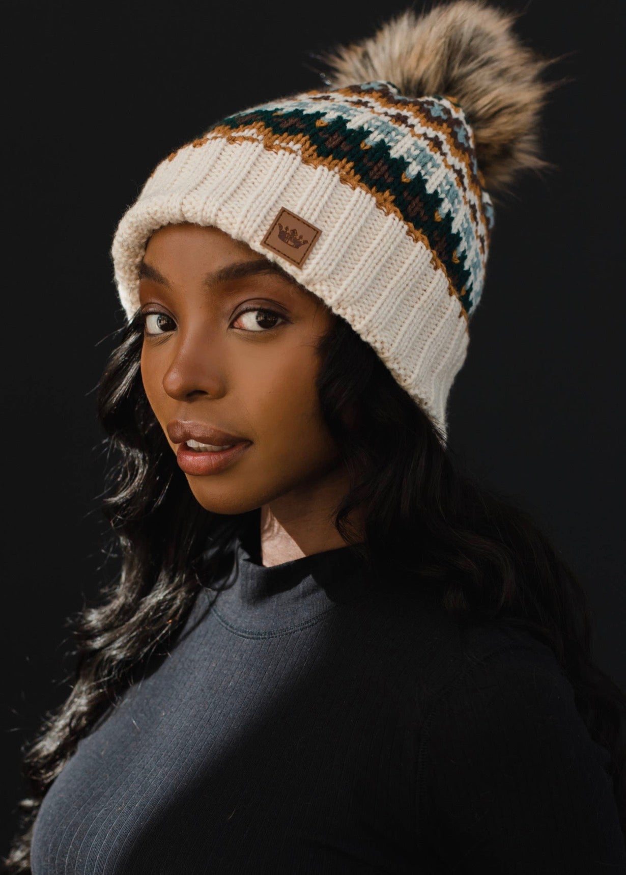 Nordic Nights Pom Hat