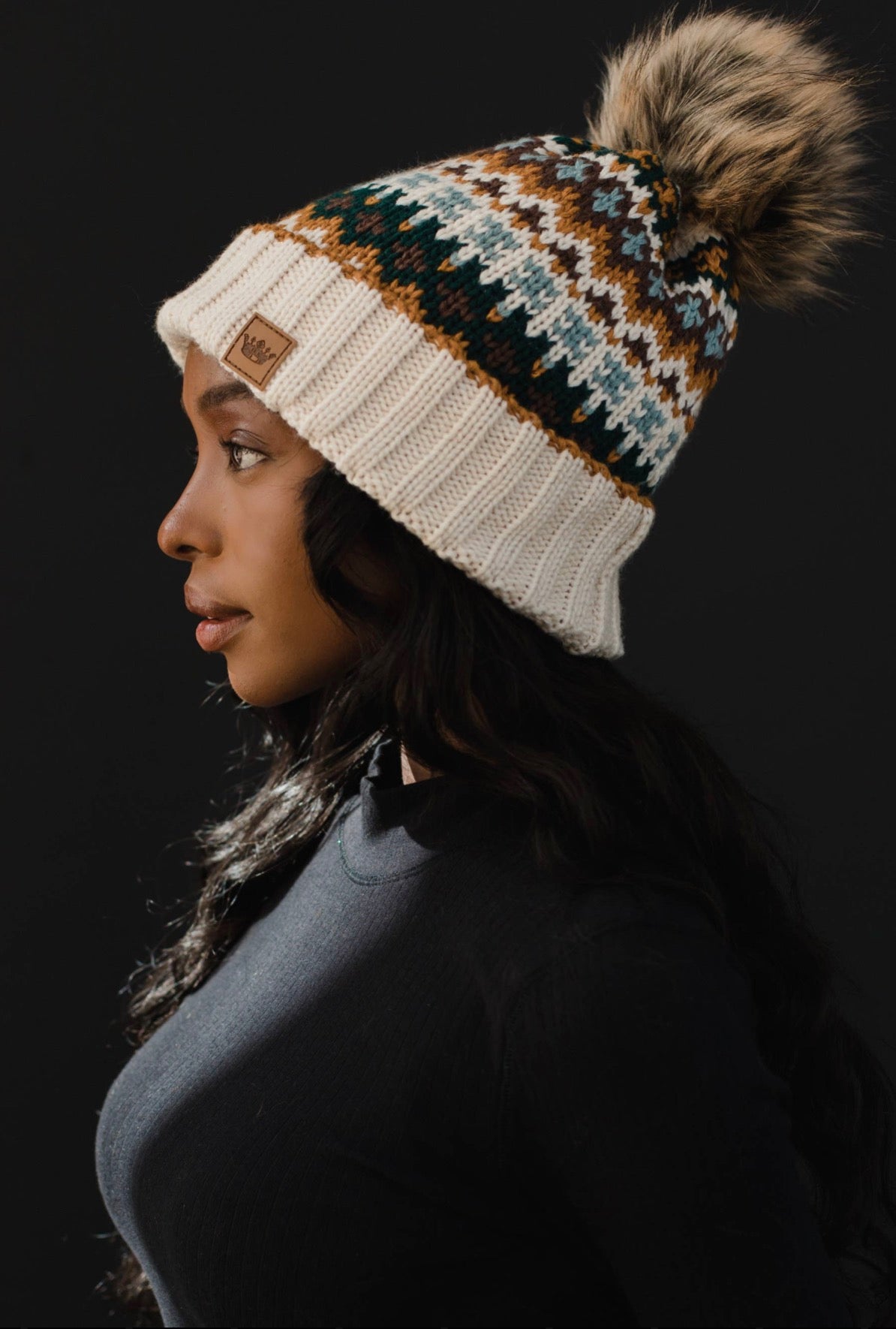 Nordic Nights Pom Hat