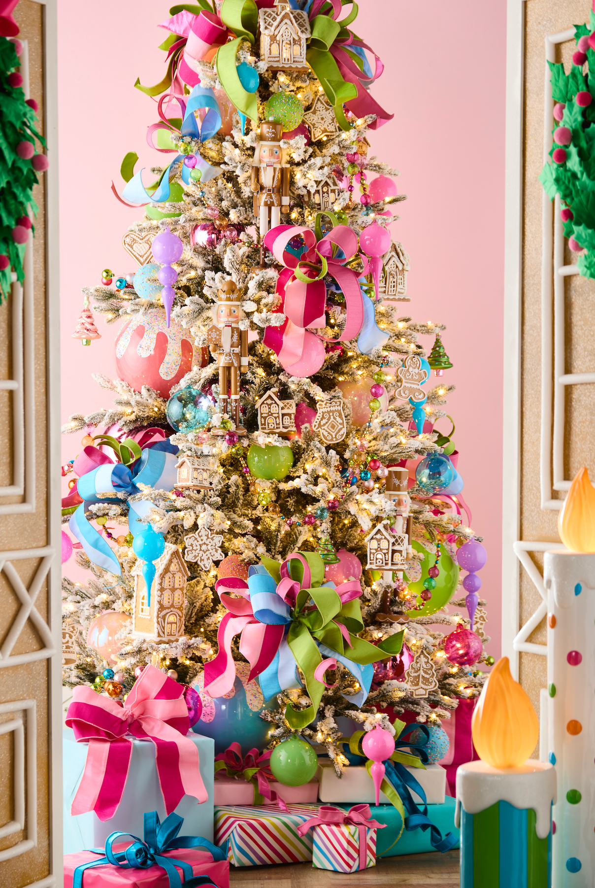 4" Double Pink Velvet Wired Ribbon