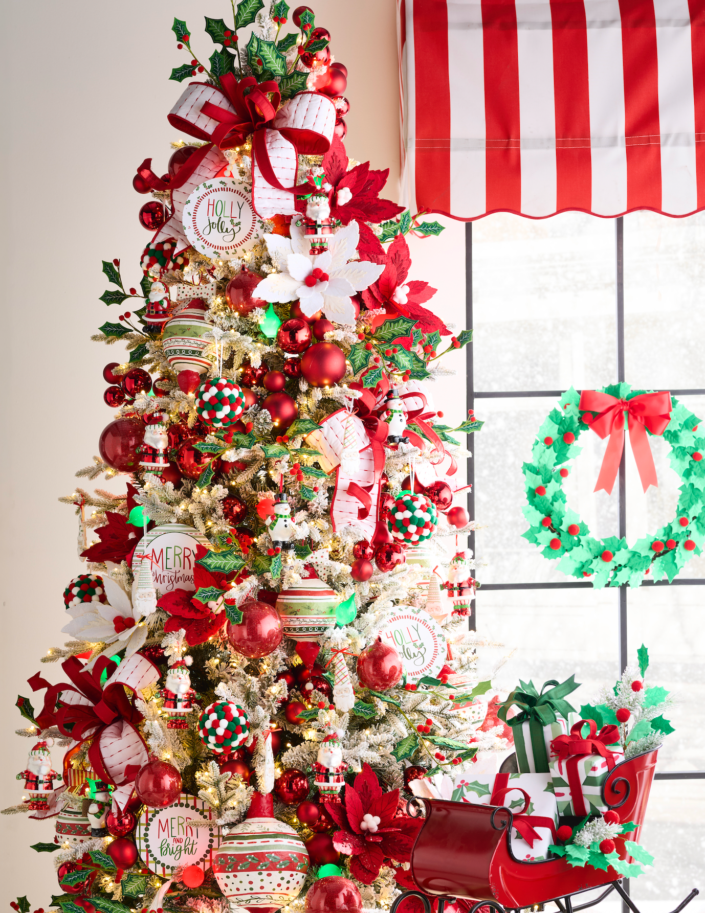 7" Paper Mache Candy Cane Ornaments