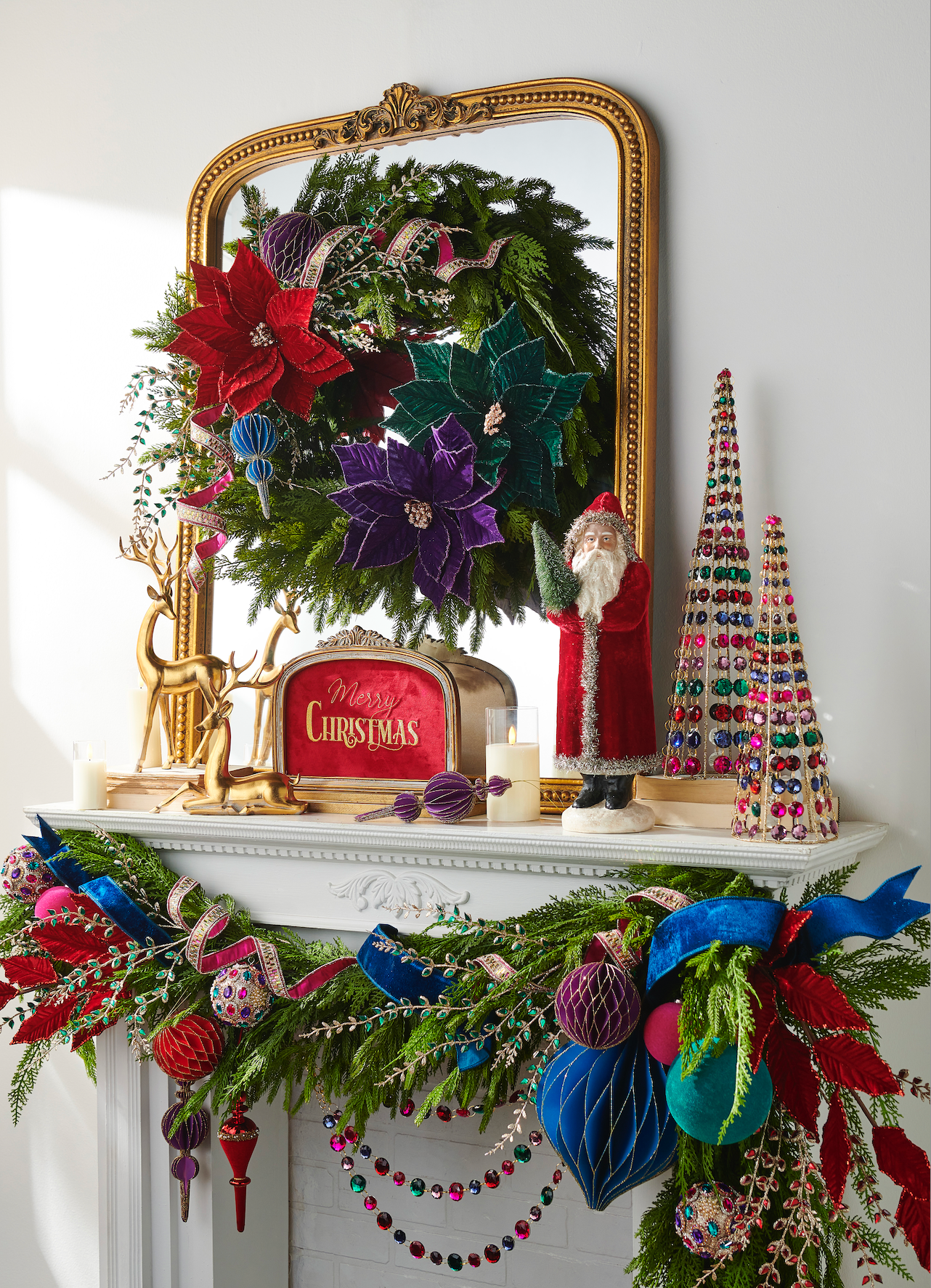 Jewel Tone Crystal Cone Trees