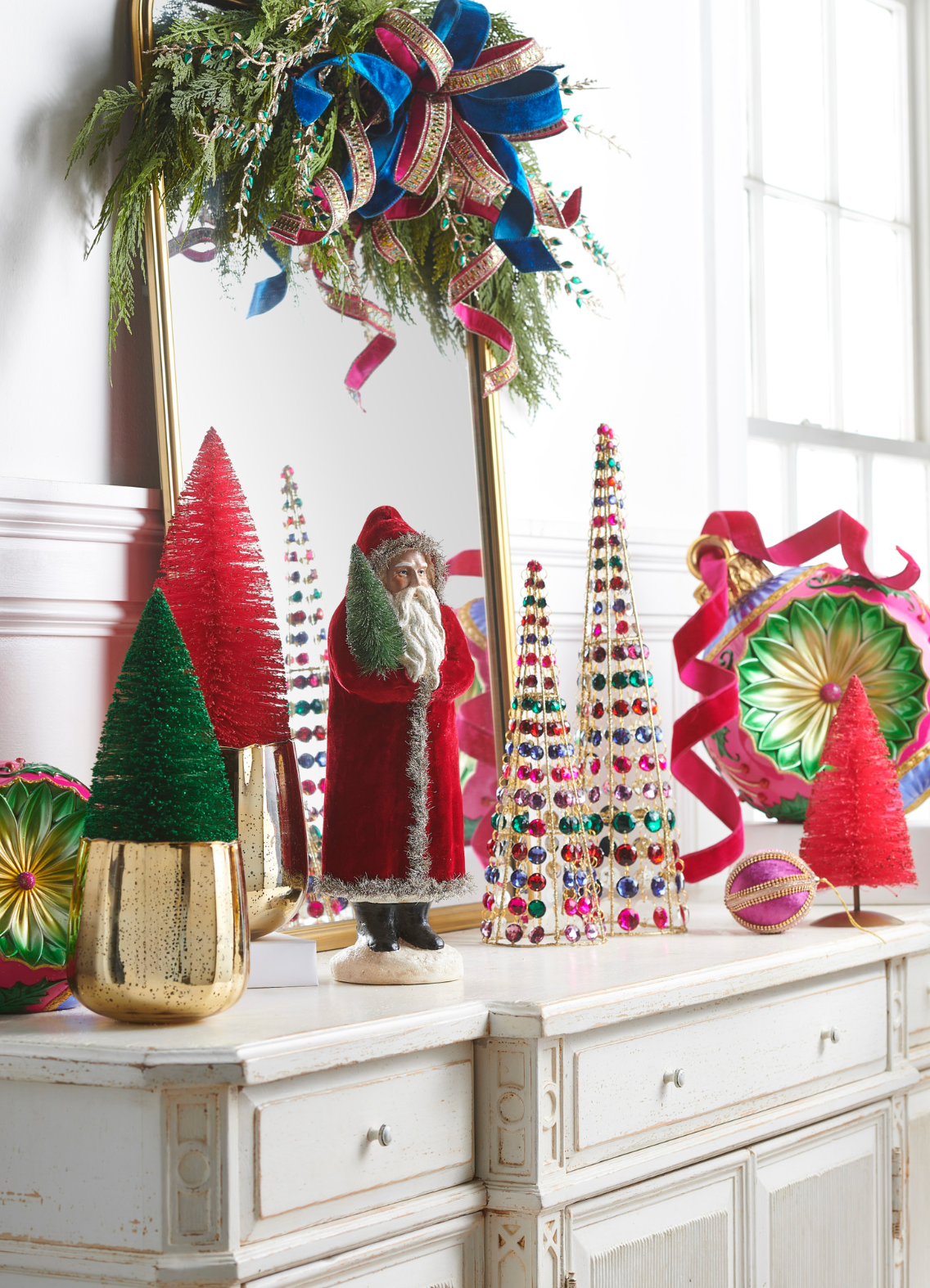 Jewel Tone Crystal Cone Trees