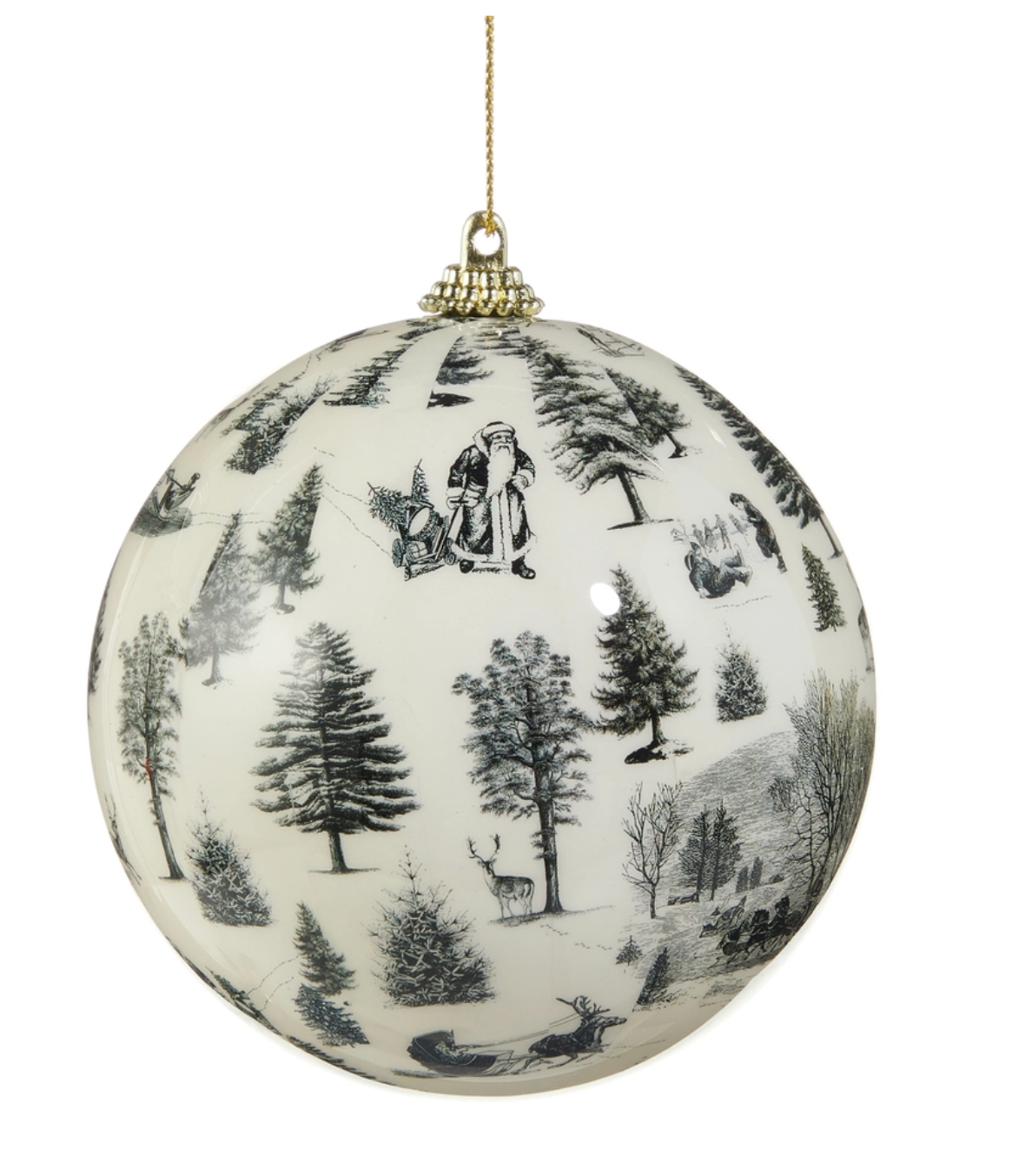 4" Through The Woods Ball Ornament