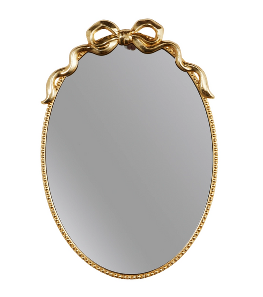 24" Gold Bow Mirror