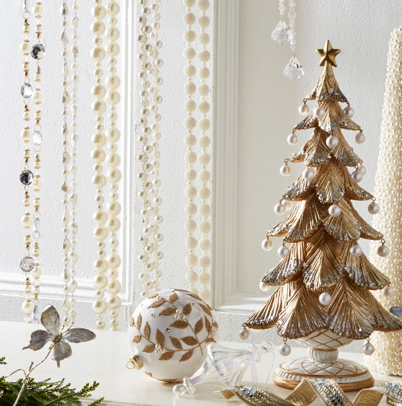 18" Crystal Bead Drop Garland