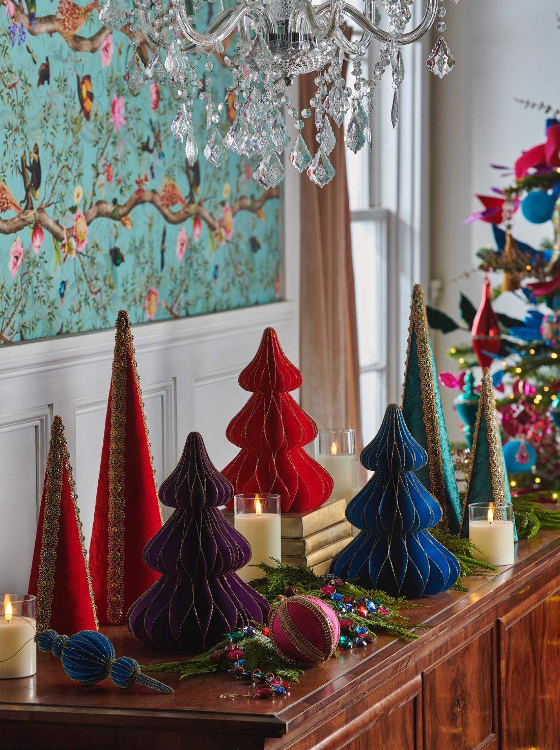 5' Jewel Tone Gem Garland