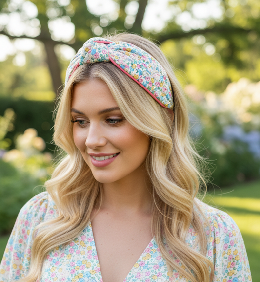 Quilted Ditsy Embroidered Headband