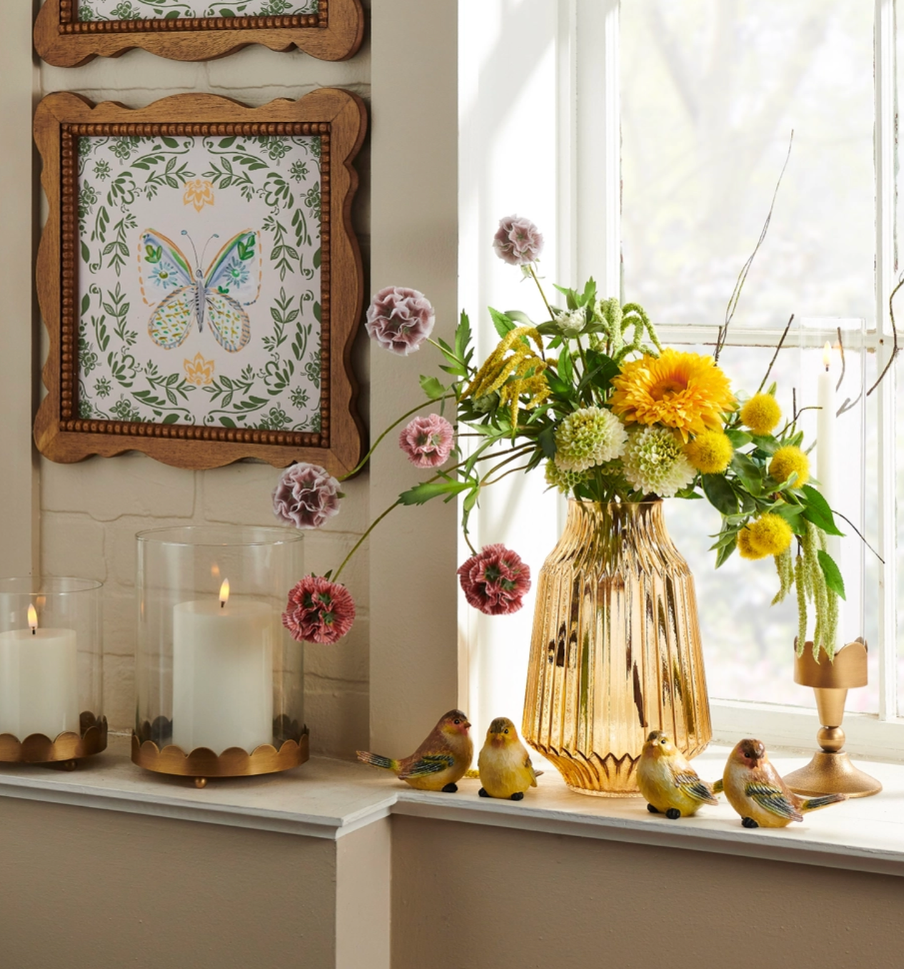 30" Textured Floral Ball Spray