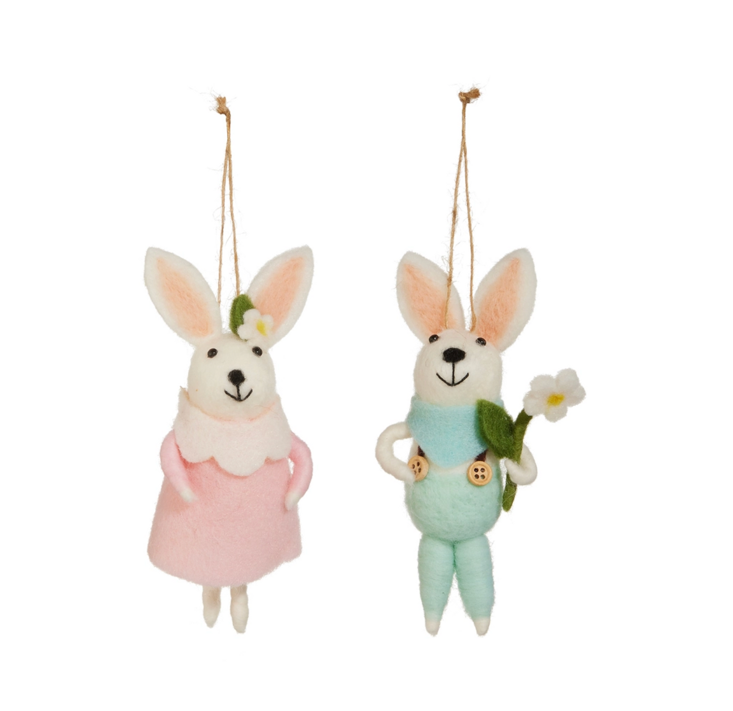 5.5" Bunny Friends Felt Ornaments