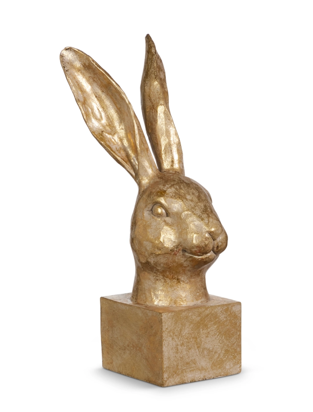 10.5" Gold Rabbit Bust