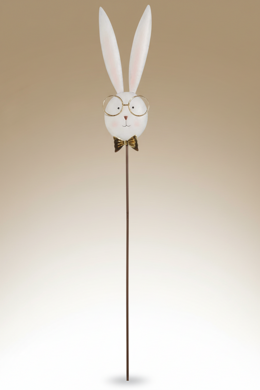 45.5" Rabbit With Glasses Garden Stake