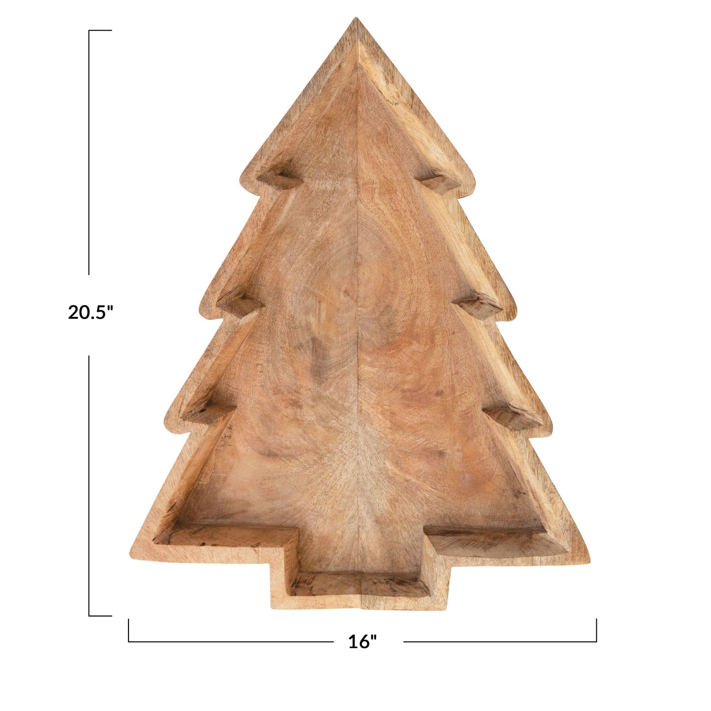 20.5" Mango Wood Tree Serving Tray