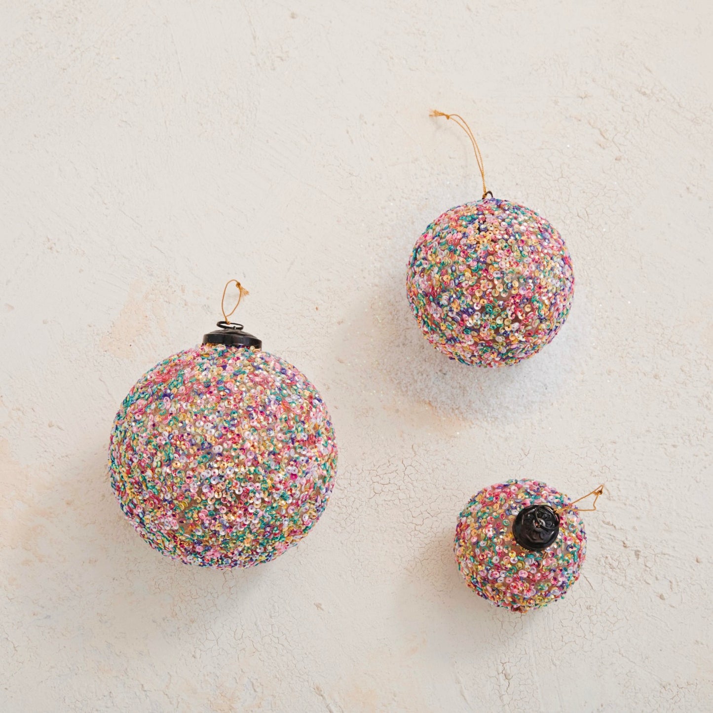 5" Merry & Bright Sequin Ball Ornament
