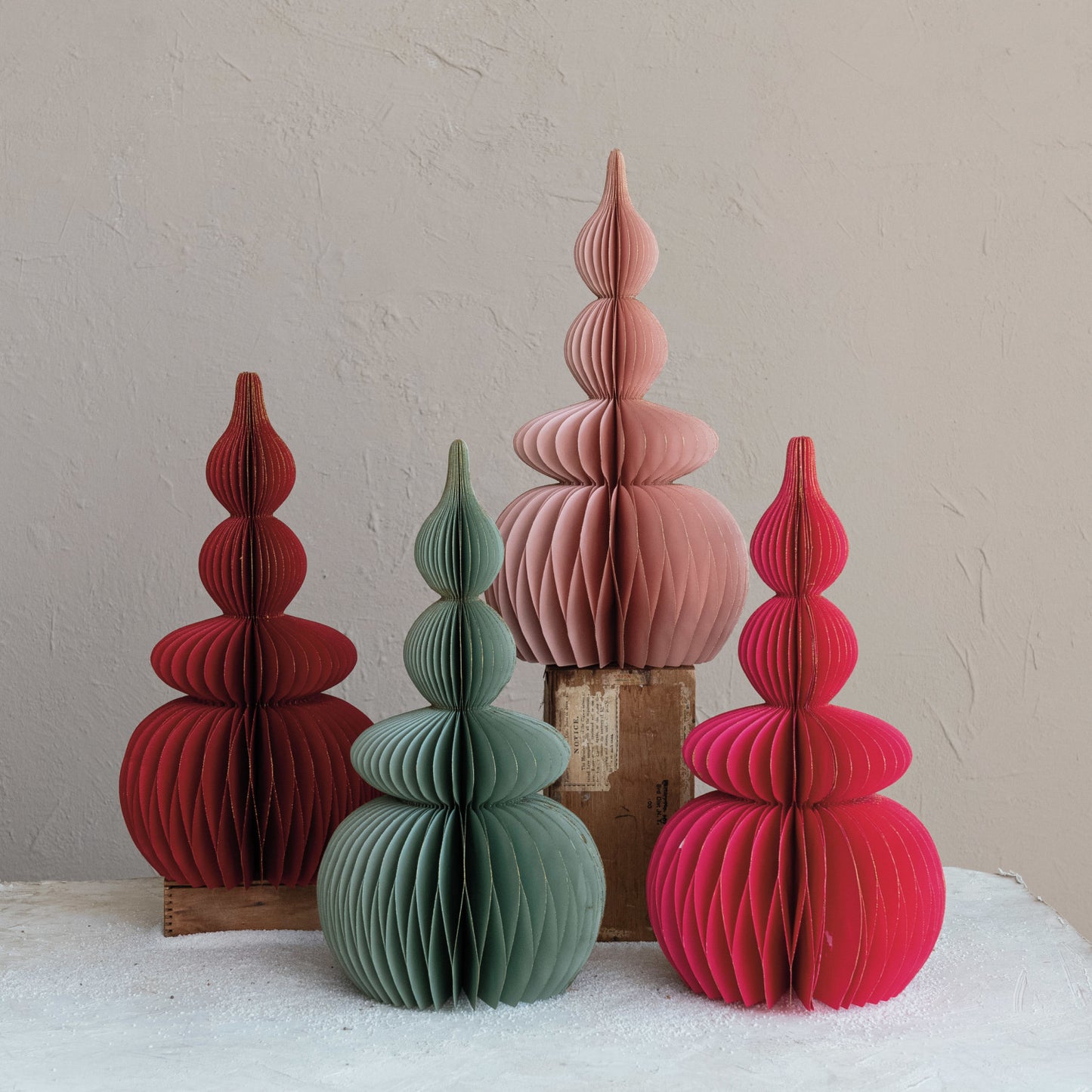 18" Paper Honeycomb Trees - Four Colors