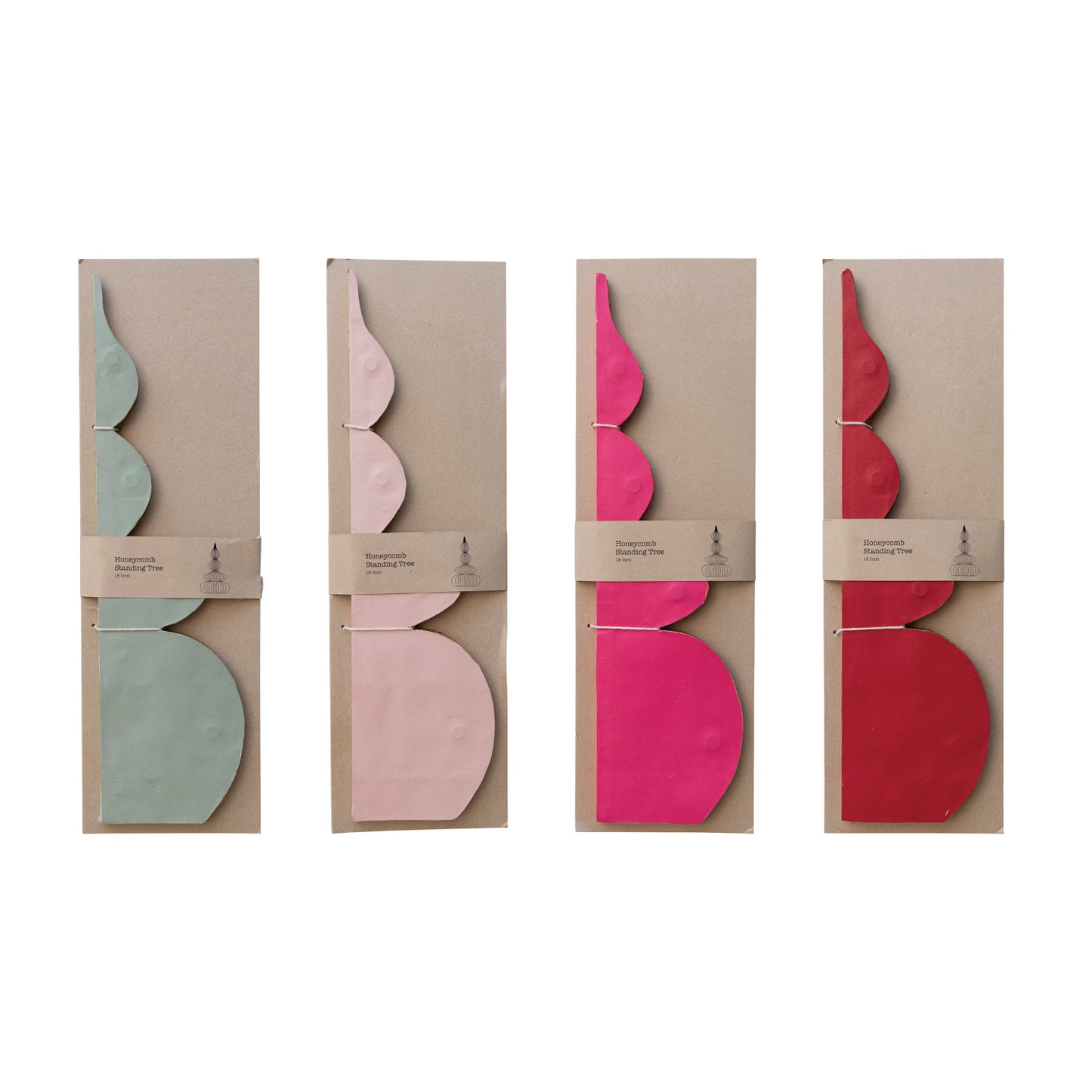 18" Paper Honeycomb Trees - Four Colors