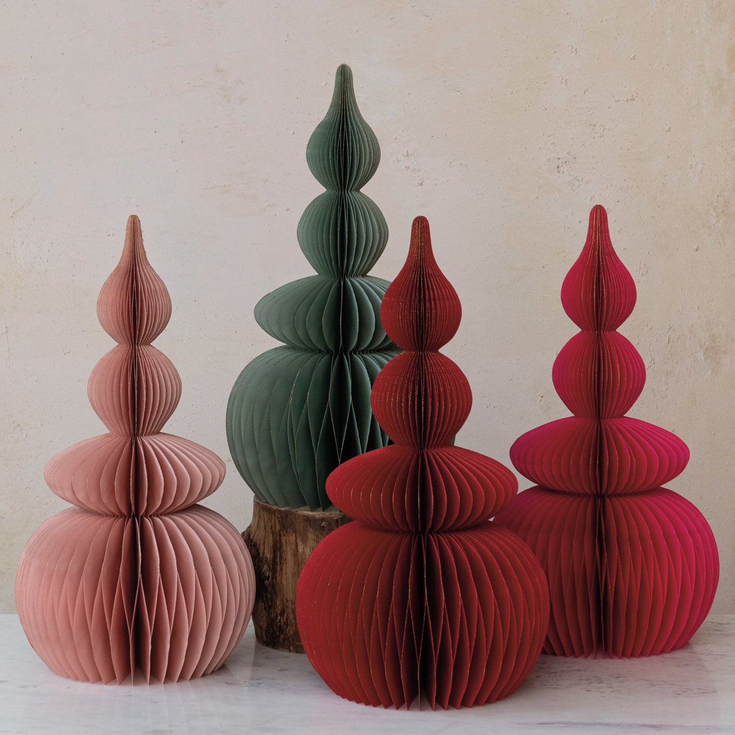 26" Paper Honeycomb Tree - Four Colors