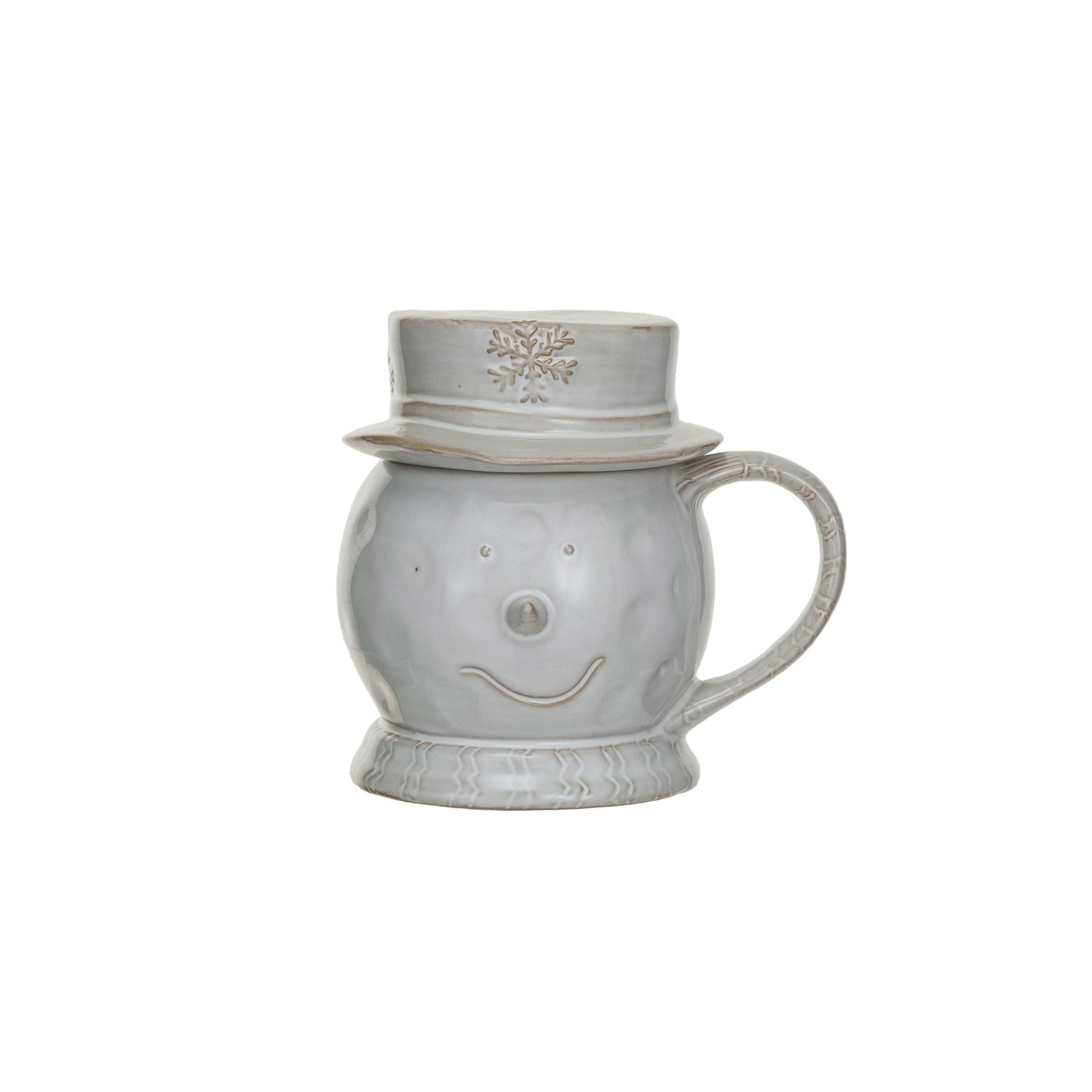 Reactive Glaze Snowmen Mugs - Two Styles