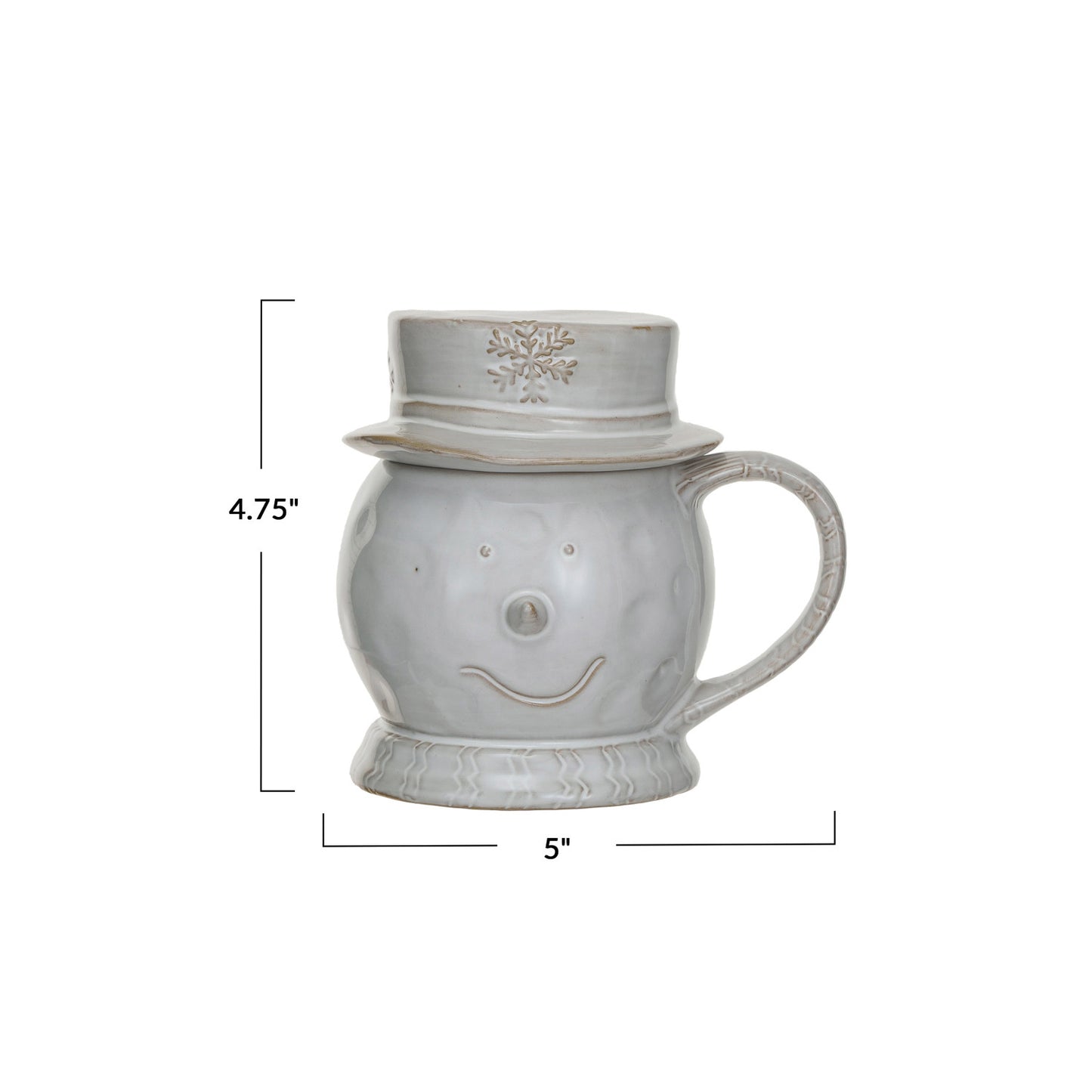 Reactive Glaze Snowmen Mugs - Two Styles