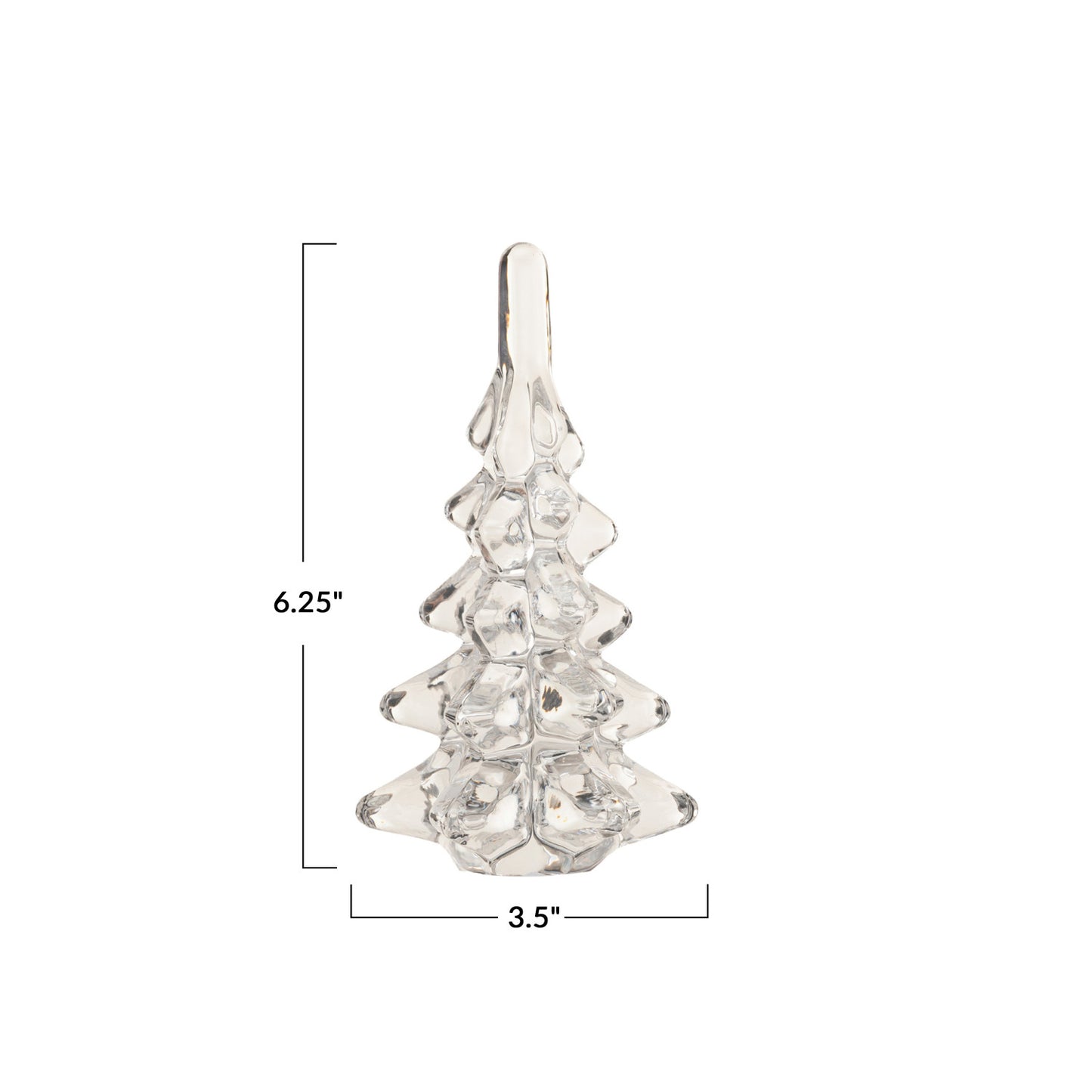 Glass Crystal Evergreen Trees