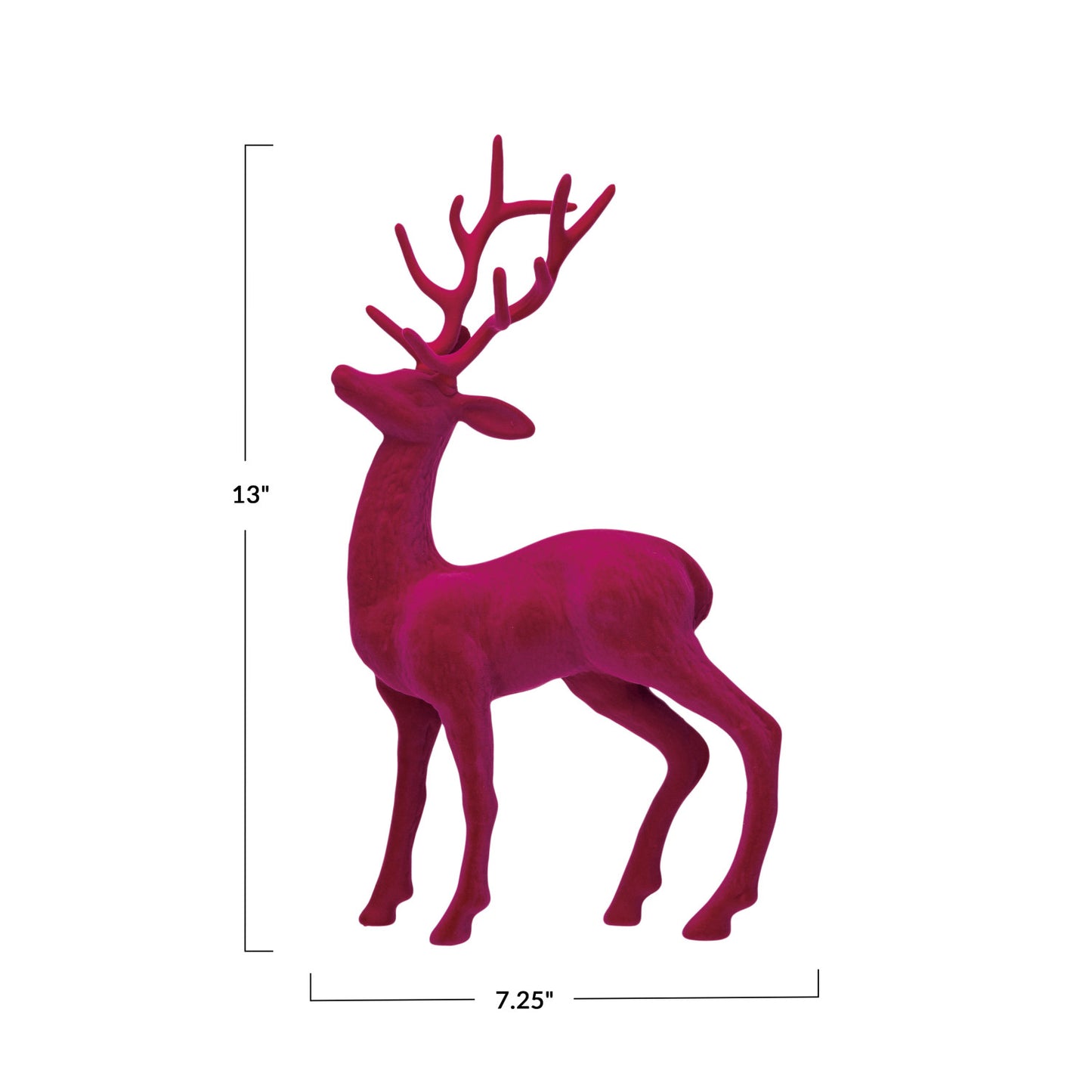 Bright Pink Velvet Reindeer