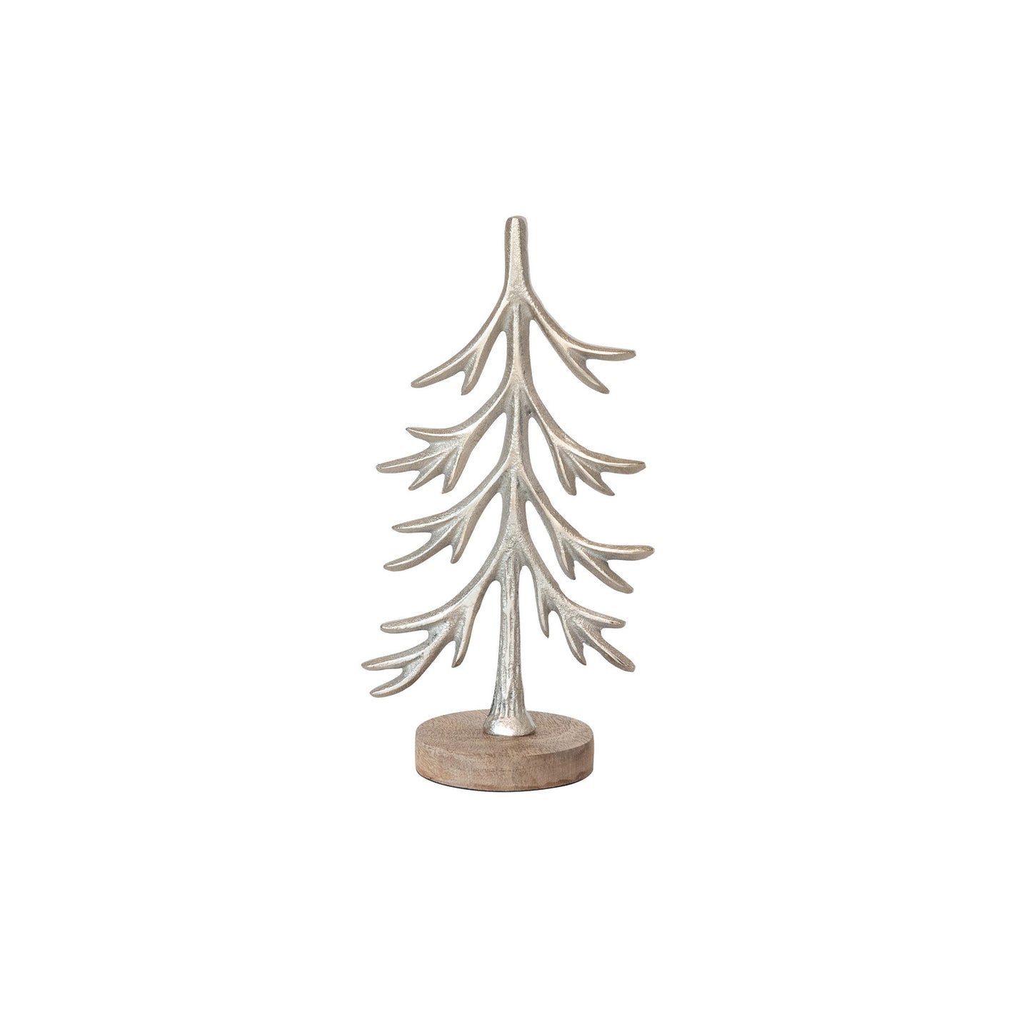Cast Aluminum Tree w/ Wood Base - Two Sizes