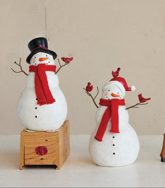 Sugared Snowman with Birds - Two Styles