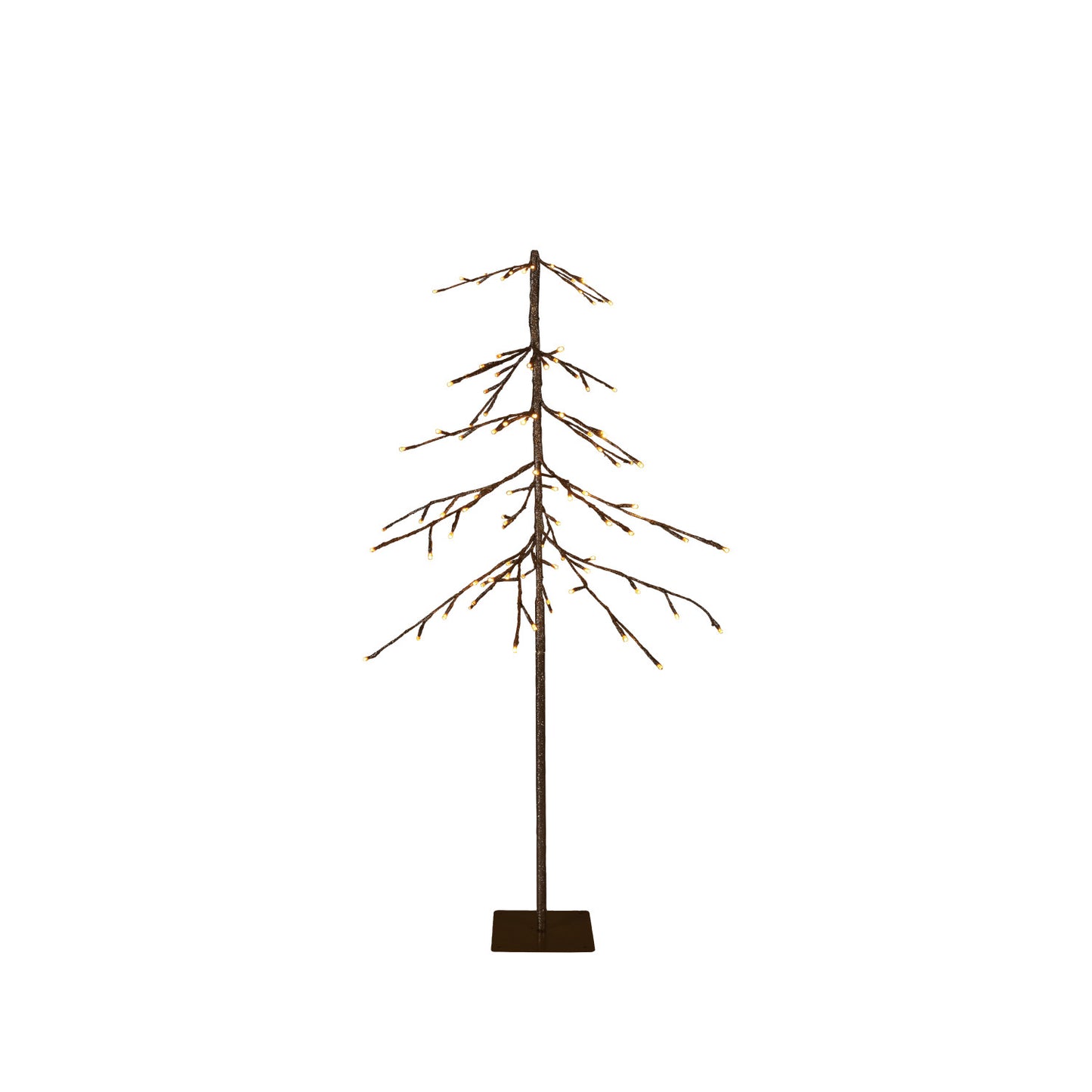 Pre-Lit Plastic Tree with Plug & LED Lights - Two Sizes