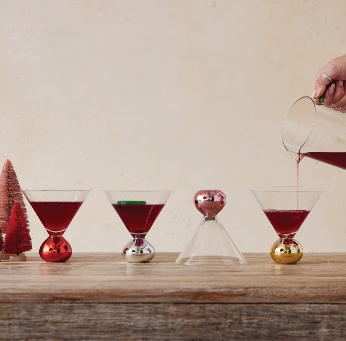 12 oz. Metallic Martini Glass - Two Colors