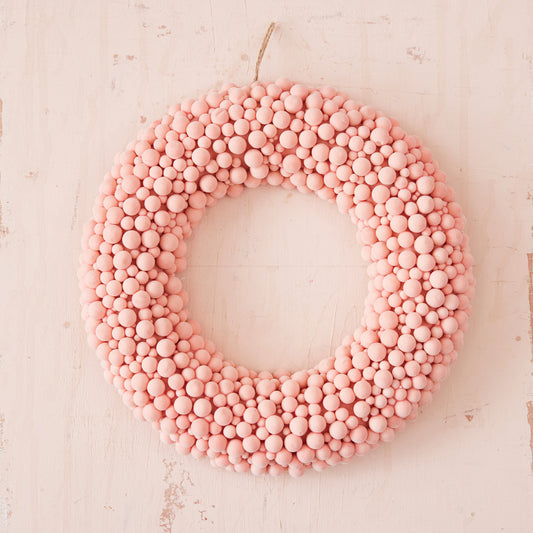 13" Flocked Foam Ball Wreath