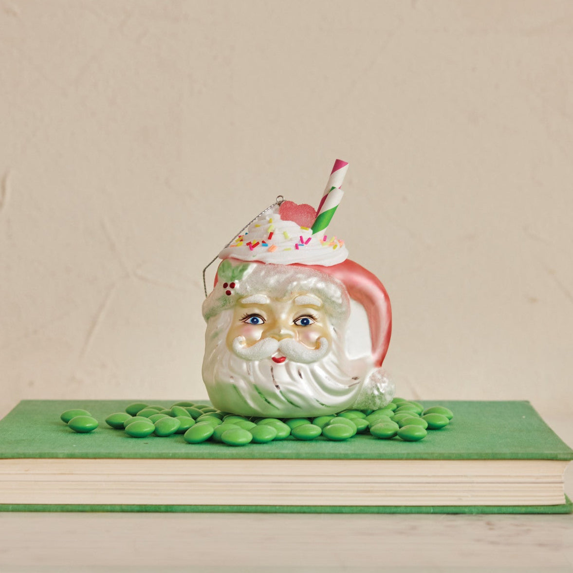 Candy Shop Santa Mercury Ornament